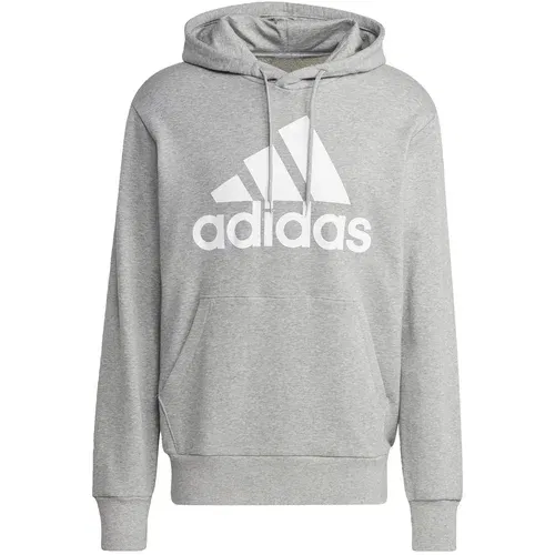 ADIDAS SPORTSWEAR Sportska sweater majica 'Essentials' siva melange / bijela