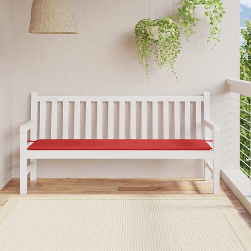  Jastuk za vrtnu klupu crveni 180 x 50 x 3 cm od tkanine Oxford Cijene
