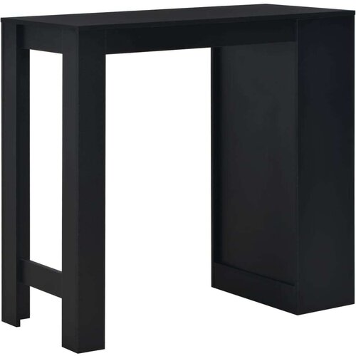 VidaXL Barski stol s policom crni 110 x 50 x 103 cm Slike