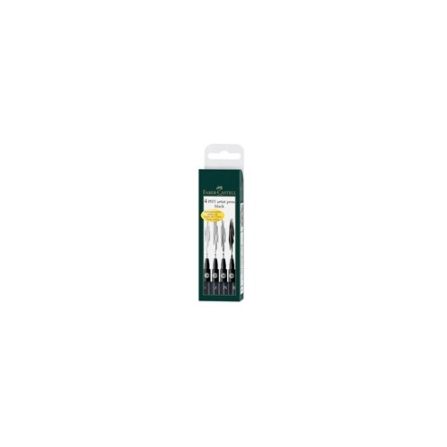 Faber-Castell Flomasteri Pitt 199, črni, (S, F, M, B), 4 komada Cene