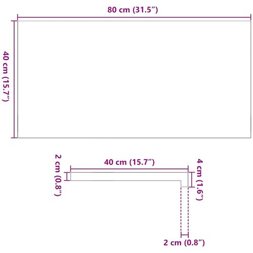  Prozorske klupice 2 kom 80x40x2 cm netretirane masivne hrast Slike