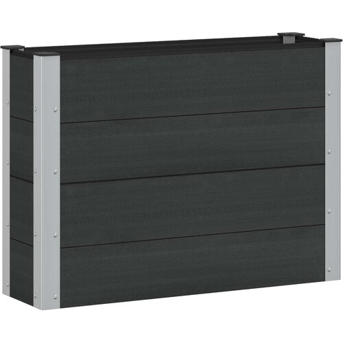 vidaXL Vrtna visoka greda Črna 100 x 30 x 72 cm, (5000287814) Cene