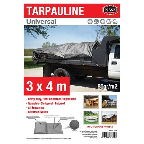 Praxis za&amp;scaron;titna cerada tarpaulin 3x4m 80gr Slike