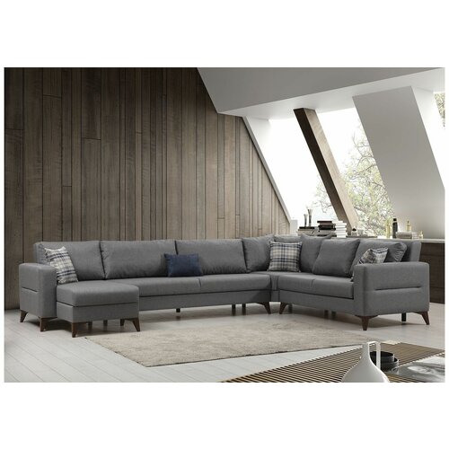Atelier Del Sofa kristal rest 3+Corner+2 - dark grey dark grey corner sofa-bed Cene