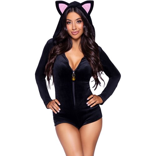 Leg Avenue Black Velvet Kitty Cat S Slike
