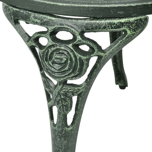 Bistro 3-dijelni bistro set od lijevanog aluminija zeleni Slike