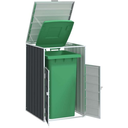vidaXL Spremi&scaron;te za jednu kantu za otpad antracit 72x81x115 cm čelično Cijene