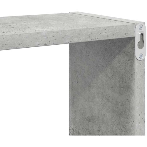  Kockaste zidne police 4 kom boja betona 80x15x26,5 cm drvene Slike