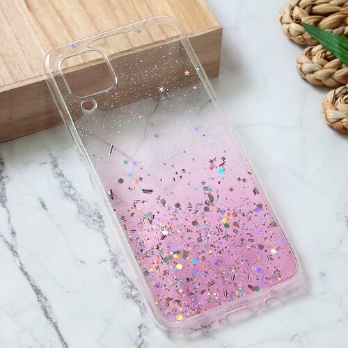Torbica silikonska glitter za huawei P40 lite roze Slike