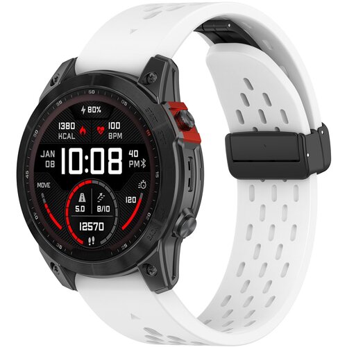 INF garmin fenix 8 43MM silikonski zapestni trak z luknjo in zložljivo zaponko - bel white, (21558063) Cene