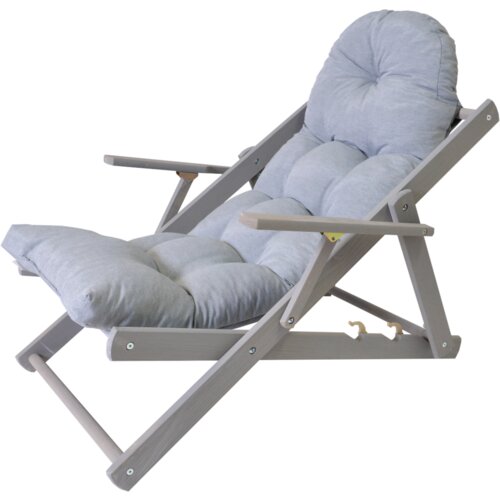 Vrtni ležalniki in počivalniki Leseni ležalnik BORNEO – siv 50318-716 Cene