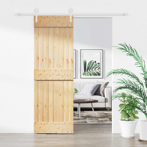  Klizna vrata Prirodna i bijela 70 x 210 cm Čvrsta borovina Cijene