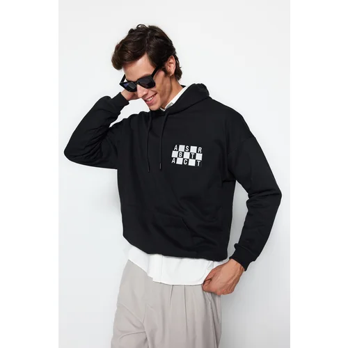 Trendyol Sweatshirt - Black - Oversize