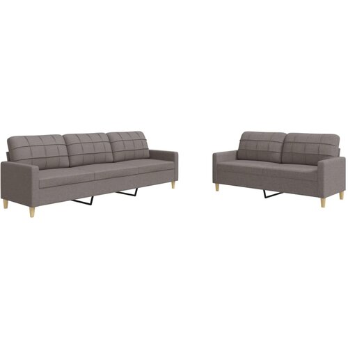 vidaXL Sedežna garnitura 2-delna taupe blago, (21339629) Cene