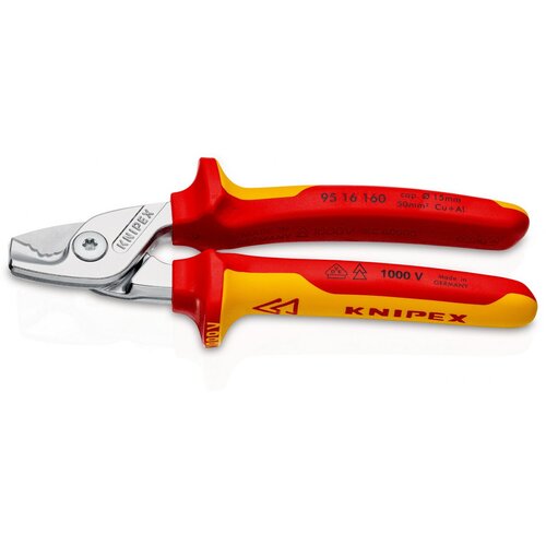 Knipex VDE Kabelschere bis D15mm/50qmm 95 16 160: VDE klešče za rezanje kablov do D15mm/50qmm 95 16 160., (20787051) Cene