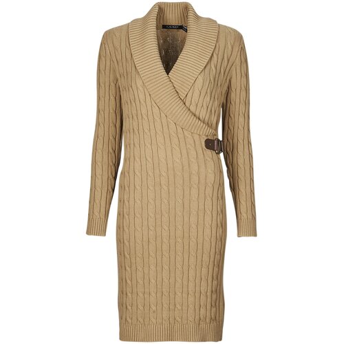 Polo Ralph Lauren Kratke obleke MADASKA-LONG SLEEVE-CASUAL DRESS Bež Cene