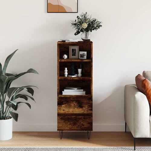  Visoka komoda boja hrasta 40x36x110 cm od konstruiranog drva Cijene