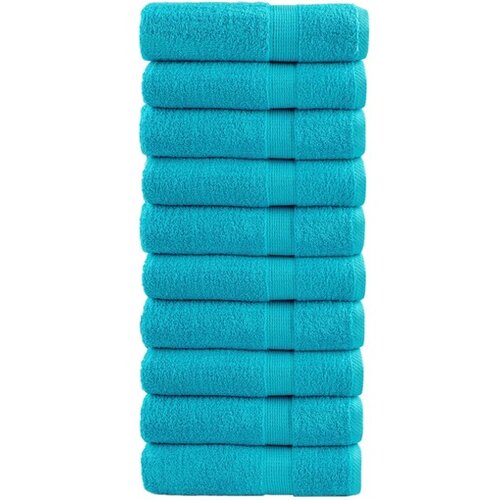 vidaXL Premium brisače 10 kos turkizna 70x140 cm 600 gsm 100 % bombaž Cene