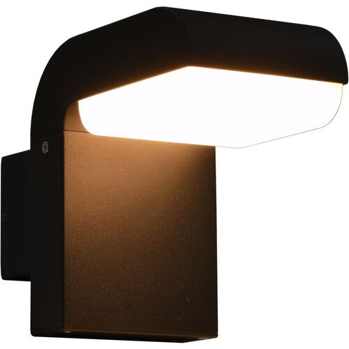 VidaXL Zunanja LED stenska svetilka 9 W črna ovalna Slike