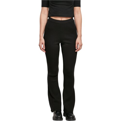 UC Ladies Women&amp;#039;s Rib Knit Bootcut Leggings - Black Slike