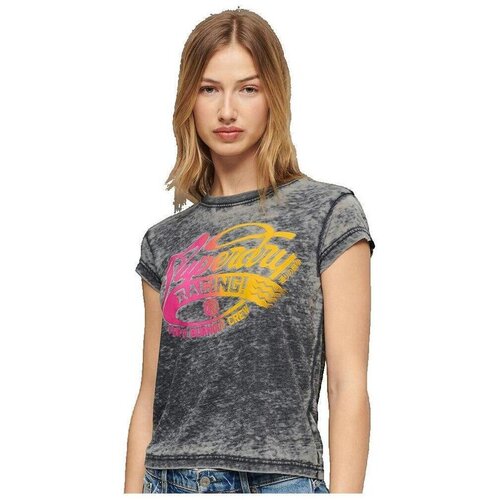 Superdry Majice s kratkimi rokavi T-shirt Fade Rock Graphic Cene