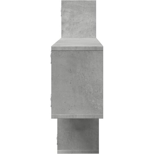  Zidna polica siva boja betona 167,5x18x68 cm konstruirano drvo Slike