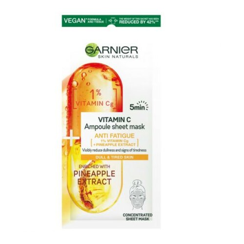 Garnier skin naturals ampula maska za lice vitamin c 15gr ( 1003018447 ) Slike