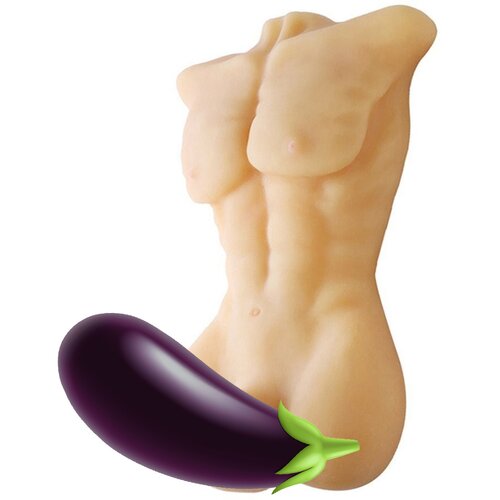 HiSmith STOY0470 Male Body Torso 3D Realistic Sex Toy Doll with Big Dildo Skin Slike