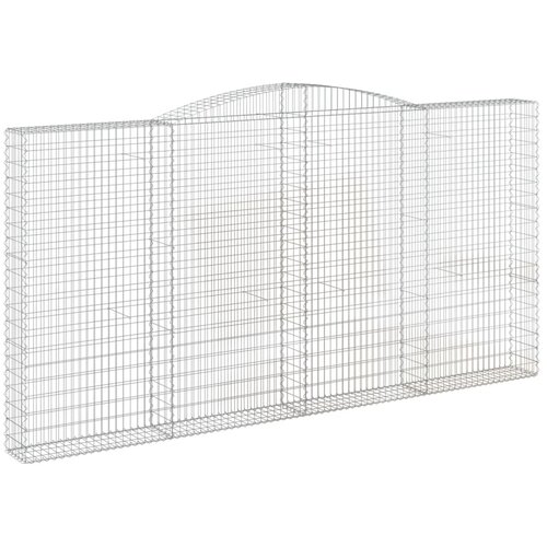 vidaXL Obokana gabonska košara 400x30x200/220 cm pocinkano železo, (20758302) Cene