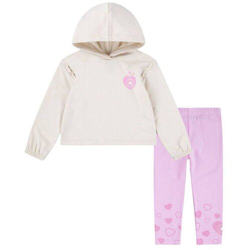 Converse set za devojčice cnvg hoodie & heart legging 3CG214-AIM Cene