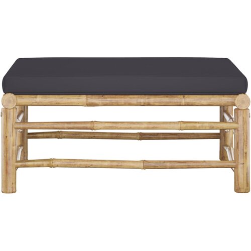 Maison Chic Vrtni stolček - Vrtni stoli za noge s temno sivo blazino bambus JS923, (21877231) Cene
