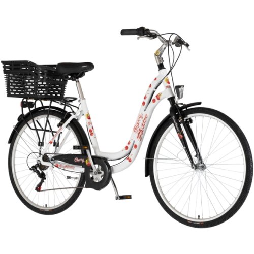 Visitor Bicikl fashion cherry 28" alu 19" v-brake 6 brzina 155-178cm (s/m) belo crveni Cene