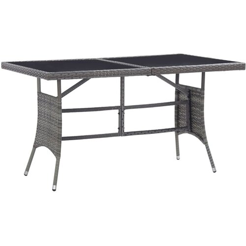 vidaXL Vrtni stol sivi 140 x 80 x 74 cm od poliratana Cijene