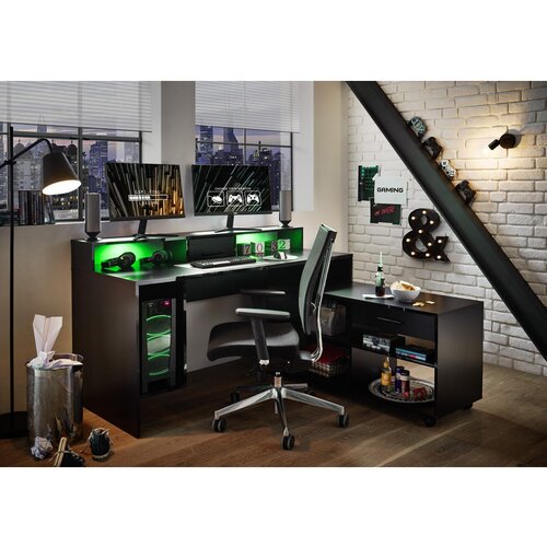 Livetastic gaming miza leseni material črna Slike