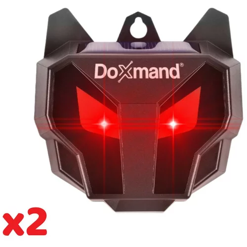 DXM 2x solarni plašilec / odganjalec divijih živali z utripajočimi rdečimi očmi 90 x 85 x 35mm