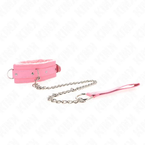 Kink Collar with Leash Pink