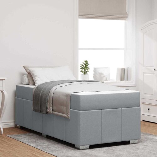 vidaXL Krevetna konstrukcija Svjetlosiva 90 x 200 cm tkanina Cijene