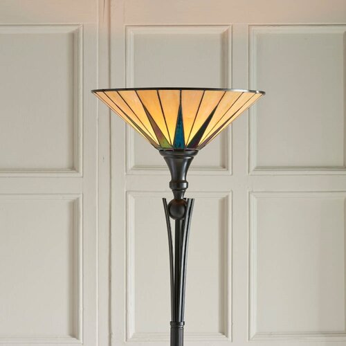  endon 64042 - podna lampa tiffany dark star 1xE27/60W/230V, prečnik 42 cm Slike