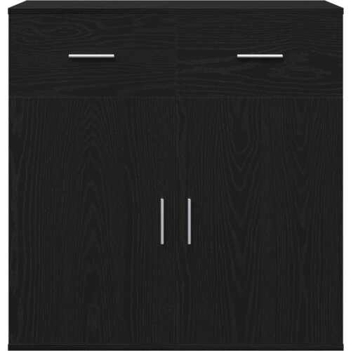 VidaXL Ormarić / Komoda Crni hrast 79 x 38 x 80 cm Konstruirano drvo Slike
