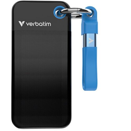 Hard DISK EKSTERNI DŽEPNI SSD 1TB 3.2 GEN2 USB-C VERBATIM 32191 BLISTER CRNO PLAVI Slike