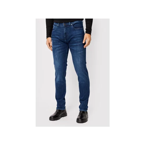 7 For All Mankind Jeans hlače Luxe Performance JSMXB800LI Mornarsko modra Slim Tapered Fit