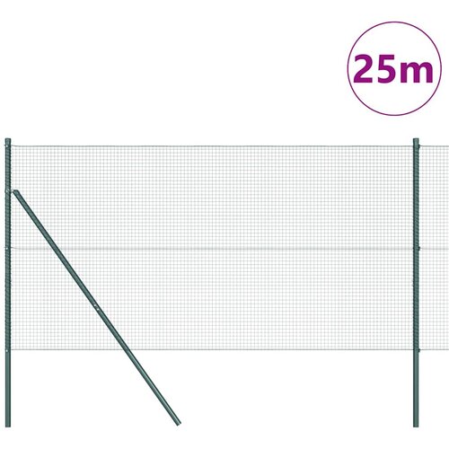  Zavarena žičana ograda za fiksaciju 25 x 1,2 m Zelena Mreža Slike