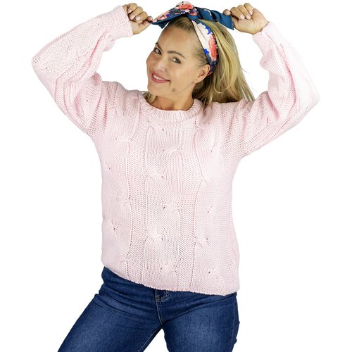 Pri Fluffy Women's Braided Sweater Buffed Sleeves AMELIA Cijene