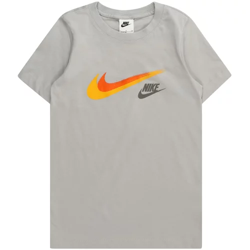 Nike Sportswear Majica siva / narančasta / ciglasto crvena / crna