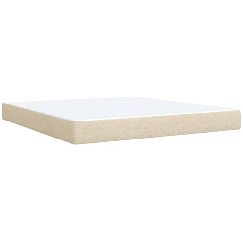  Krevet s oprugama i madracem krem 180x200 cm od tkanine Slike