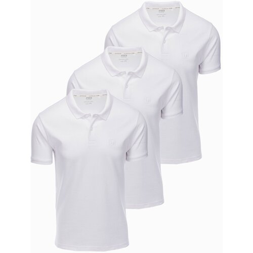 Ombre Men's pique knit polo shirt set 3-pack Cene