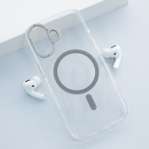  Maska za iPhone 16 Berlia Crystal Armor Magnetic transparent crna Cene