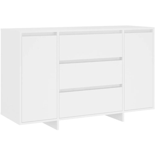 Maison Chic Komoda - Predalnik s 3 predali bela 120x41x75 cm iverna plo&amp;scaron;ča, (21722011) Slike
