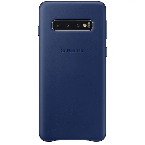 Samsung original usnjen ovitek EF-VG973LNE za Galaxy S10 G973 - zaščita zadnjega dela - navy modra