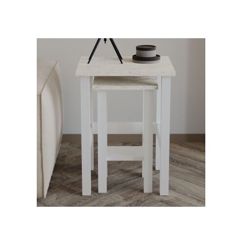 Hanah home Set stočića Gina 2 White Travertine Cene